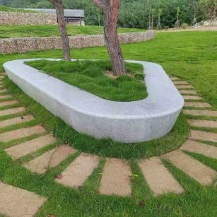 茂名 芝麻白光面整石坐凳