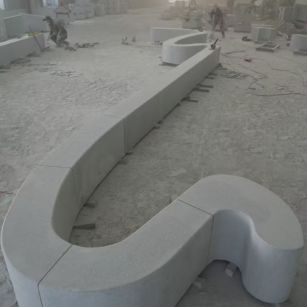 茂名 花岗岩整石坐凳拼装