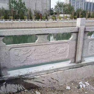 茂名 芙蓉白大花桥梁、河道，石材栏杆、围栏、护栏