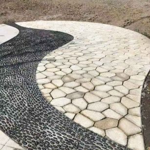 茂名 黄金麻冰裂缝室外铺装效果完美展示