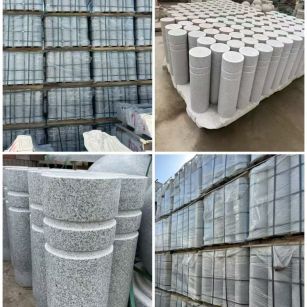 茂名 芝麻白花岗岩挡车柱、隔离柱多少钱