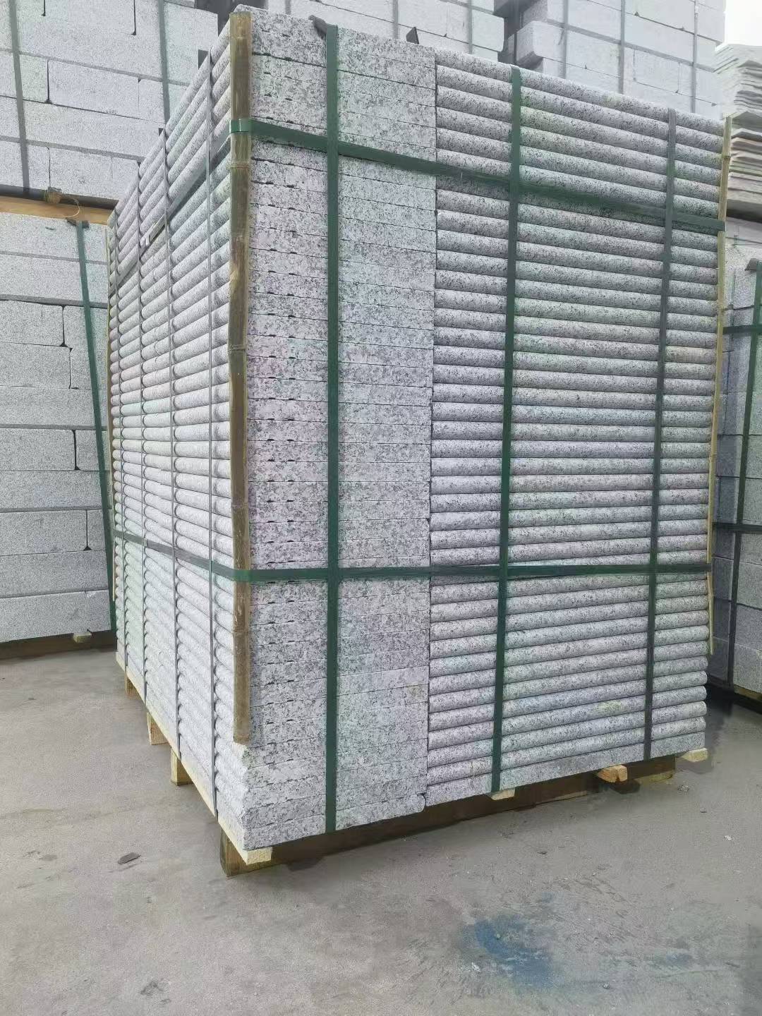 茂名 芙蓉白3公分厚磨圆边、拉槽，楼梯踏步