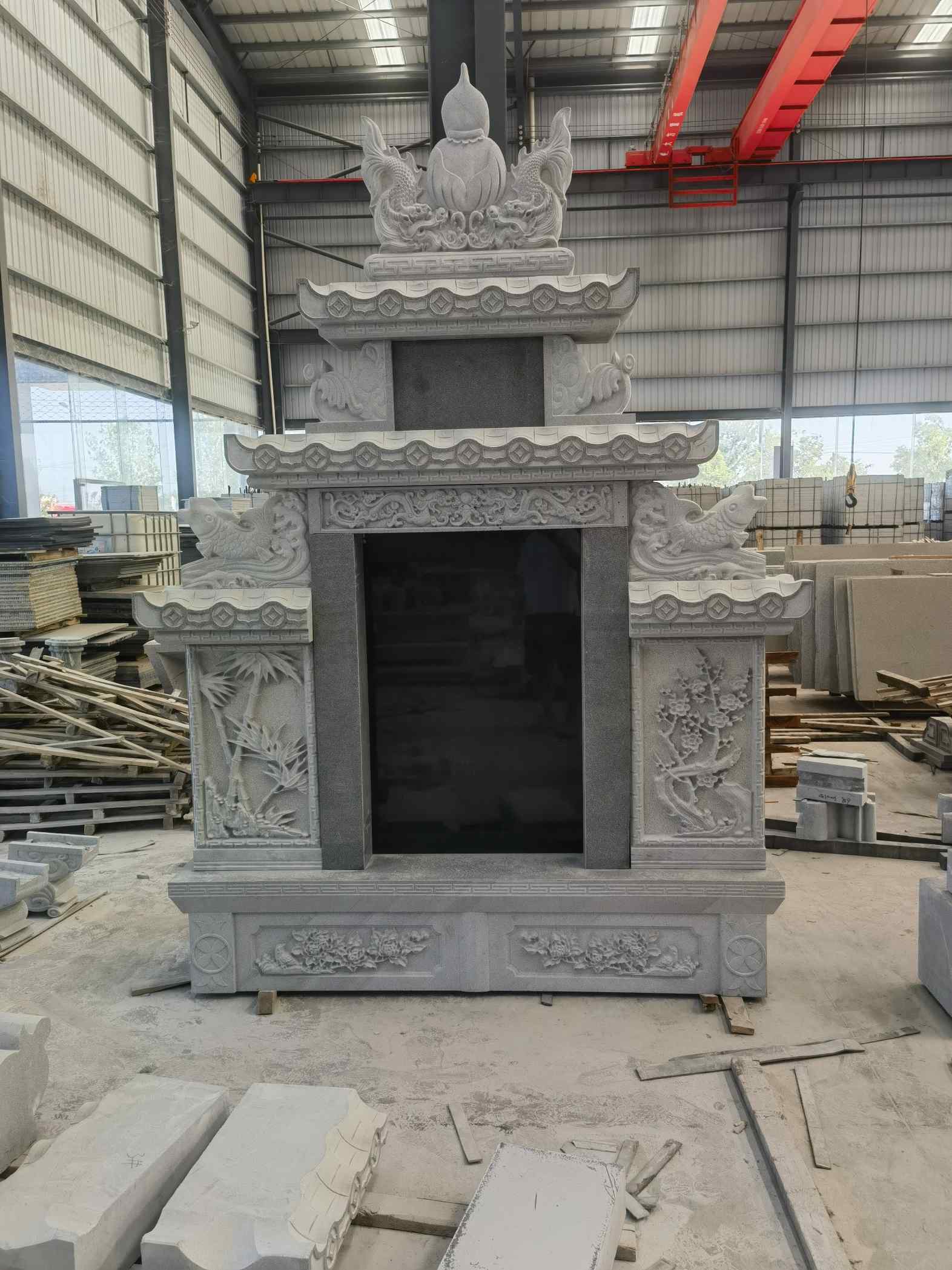 茂名 芝麻灰高档墓碑、土墓，一套也支持定做