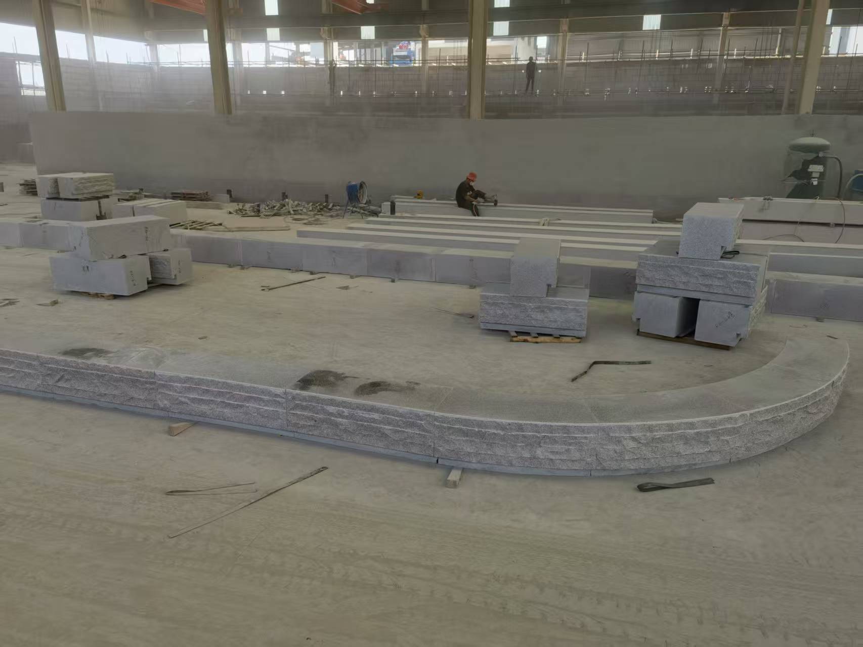 茂名 芝麻白整石坐凳（光面+自然面）