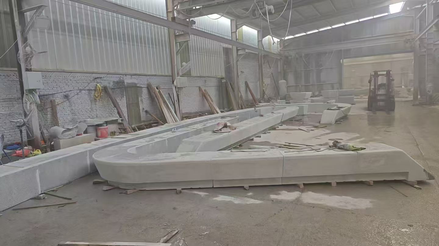 茂名 花岗岩整石坐凳拼装