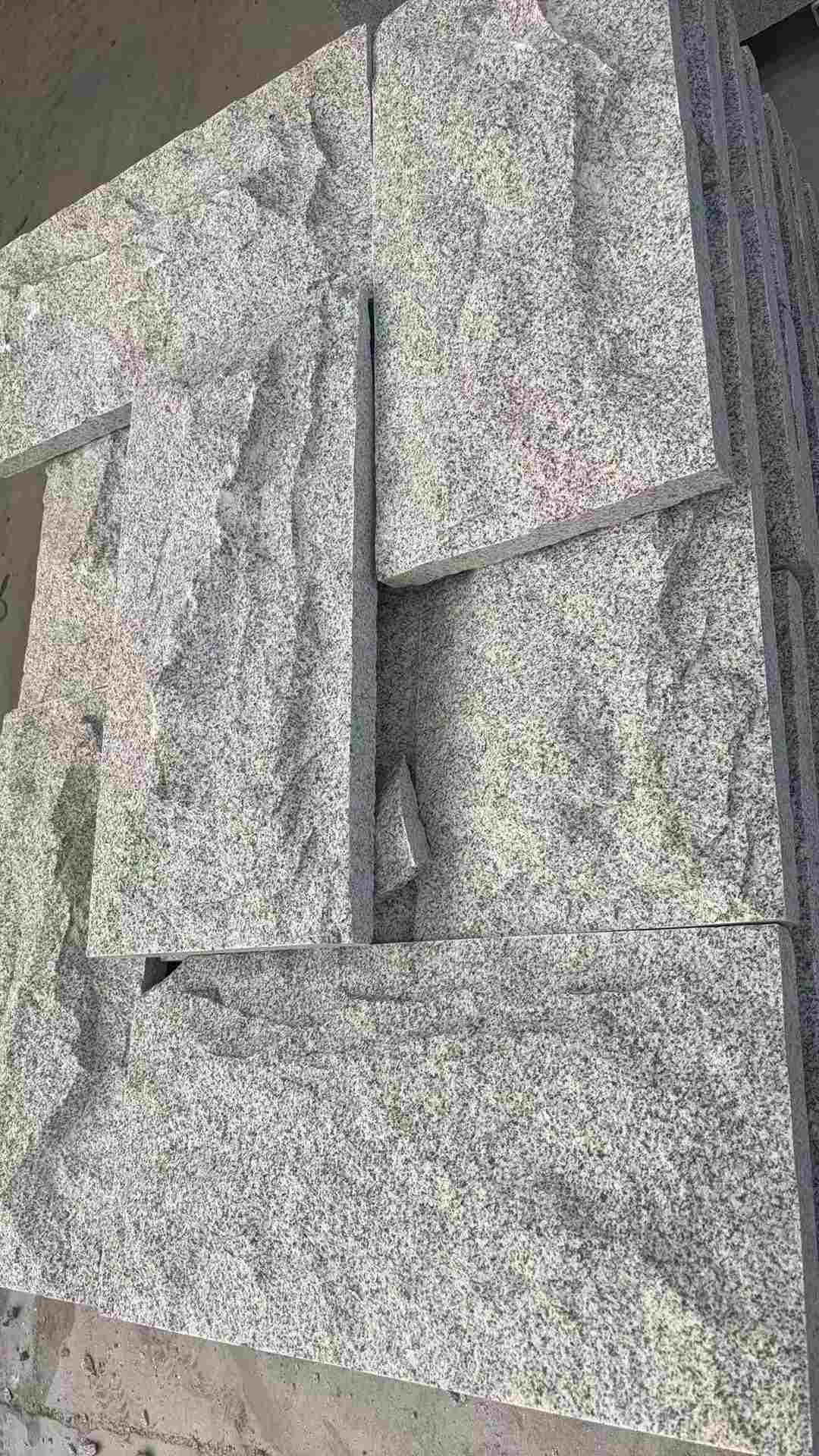 茂名 芝麻白自然面花岗岩成品板